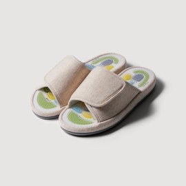 JAJU [JAJU] Acupressure Slippers with Illustrations_250-270_Beige