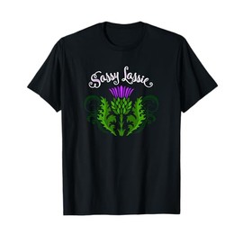 Funny Scotland Sassy Lassie Thistle Flower Celtic Heritage T-Shirt
