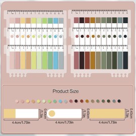 Kcmell 12 Pack Index Tabs with Ruler, 2400 Pcs Writable Sticky Index Tabs Flags, Morandi Color Translucent Sticky Annotation Tabs for Page Markers, Reading Notes, Books, Classify File