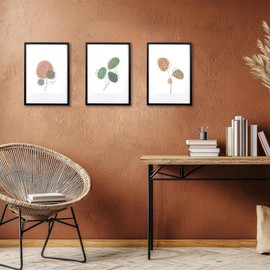 KAIWIN Picture Frame A4 Black Wood Photo Frames Set of 2 Wooden Frames with Mount for Hanging and Standing, Used for Living Room, Bedroom, Study, for Photos, Artworks and Posters