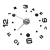 3D DIY Digital Wall Clock Kit with Adhesive Sticker Scale