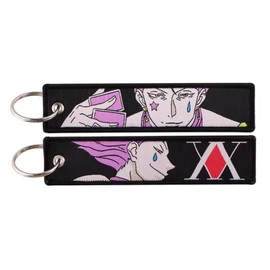 Pinstant Hisoka Morow Anime Manga Diamond Card Suit Hunter X Keychain Key Tag Chain Fob Ring, Mixed, 5.1 x 1.2 inches