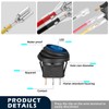 Waterproof Round Rocker Switch, Waterproof Toggle Switch, 6 Pack Toggle