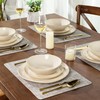 AmorArc Ceramic Dinnerware Sets,Handmade Reactive Glaze Stoneware Plates and Bowls