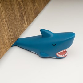 Cute Door Stop, Cartoon Shark Animal Door Stop, 1 Pack Decorative Door Wedge for Home and Office Floor (Patent Application)