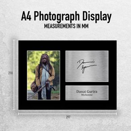 HWC Trading A4 Danai Gurira The Walking Dead Michonne Gifts Printed Signed Autograph Picture for TV Show Fans