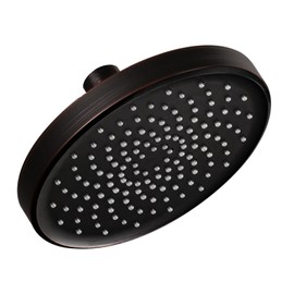 Shower Head High Pressure Rain, Luxury Bathroom Showerhead with Adjustable Angles, Anti-Clogging Silicone Nozzles - 6 Inch Round, Oil Rubbed Bronze