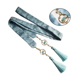 FRCOLOR Hair Ponytail Belt Ponytail Auspicious Pattern Chinese Tie Hair Headdress Style Girl Sports Clothes Women Tassel with Outdoor Archic Holder Clouds Ancient