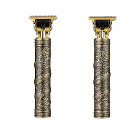 Men's Hair Clipper, 2 Sets Professional T-blade Hair Trimmer, Cordless Rechargeable Edge Trimming Tool, Electric Beard Shaver, Haircut Kit