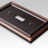 Amerelle Continental Single Toggle Cast Metal Wallplate in Aged Bronze