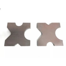 HMF Steel 20 Ton Steel Shop Press Bed Plates, H-Frame Arbor 4 Notch 1”X 5”X 8” Set