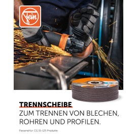 FEIN Cutting Discs 125 mm, 1 mm I 25 x Cutting Discs for Angle Grinder I For Separating Sheet Metal, Pipes & Profiles I Can Be Used For Steel and Stainless Steel