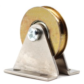 Chiloskit Cable Pulley Wall Mount Pulley Snatch Block Wire Rope 1.5" Diameter Flat Mount Block, Working Load 100kg (L Type)