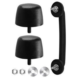 Front Windshield Hold Down Bracket, Rubber Bumper Cushion Fit for Jeep Wrangler 1987-2018, Hood Bumper Replace KJ71051BK 55176422