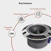 Rockville RT5 Aluminum Tweeter Pair, 2.8", 120W, 4 Ohms, Titanium