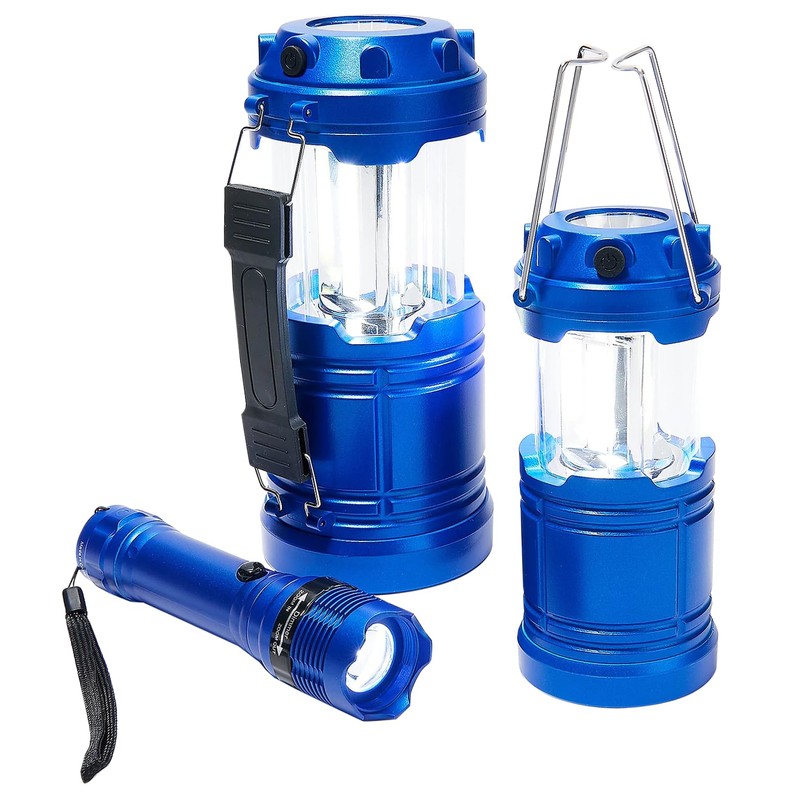 Ultimate Flashlight and Lantern Bundle Set of 3 (Blue)