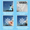 UCLEVER 480pcs Christmas Window Cling Sticker, Snowflake Santa Snowman Window
