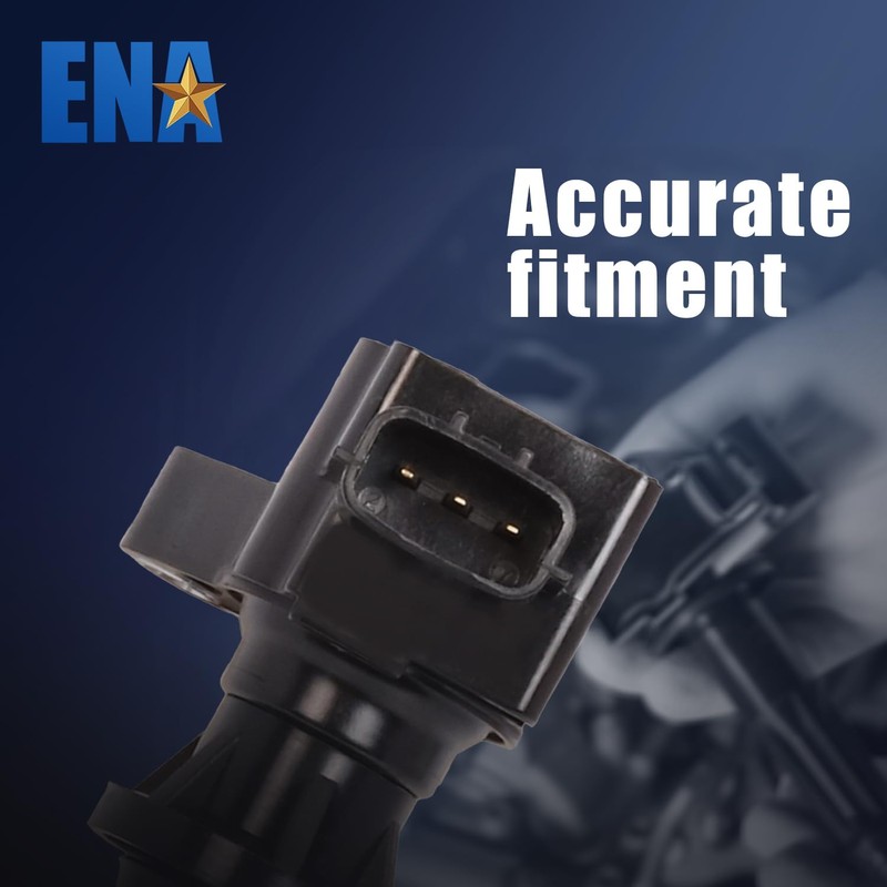 ENA Set of 4 Ignition Coil with 4 Spark Plug