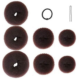 Hair Bun Maker Set, Donut Moño Kit - 7 Piezas Donut Bun Maker, 10 Piezas Horquillas para el Cabello y 5 Piezas Bandas Elásticas - Hair Bun Shaper Set para Hacer Trenzas y Peinados Bonitos