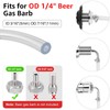 5ft Kegerator CO2 Gas Line and Beer Lines, ID 5/16''