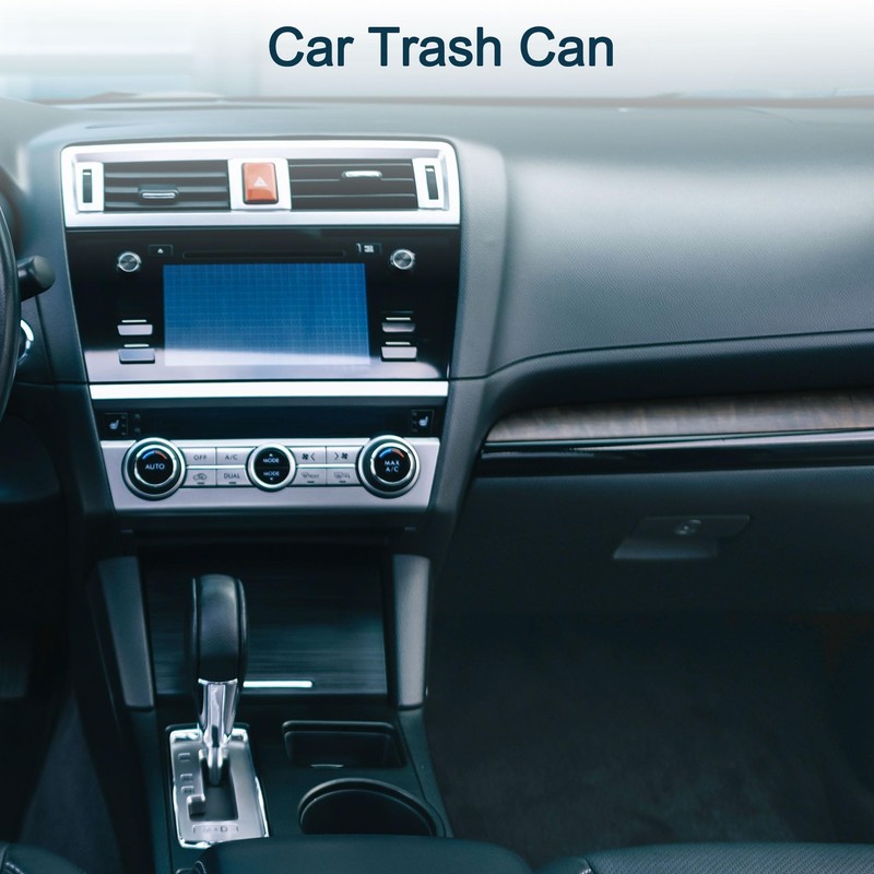 TUCKBOLD Car Trash Can Portable Car Door Trash Bin Black