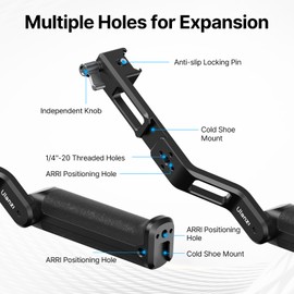 ULANZI Adjustable Sling Handgrip Gimbal Handle, DJI RS 4/4 Pro, DJI RS 3 Mini /3/3 PRO, DJI RSC 2/RS 2, Flexible 360° Adjustments & Rich Expansion, Ergonomic Grip for Low Angle Shots, Load 5KG,C049