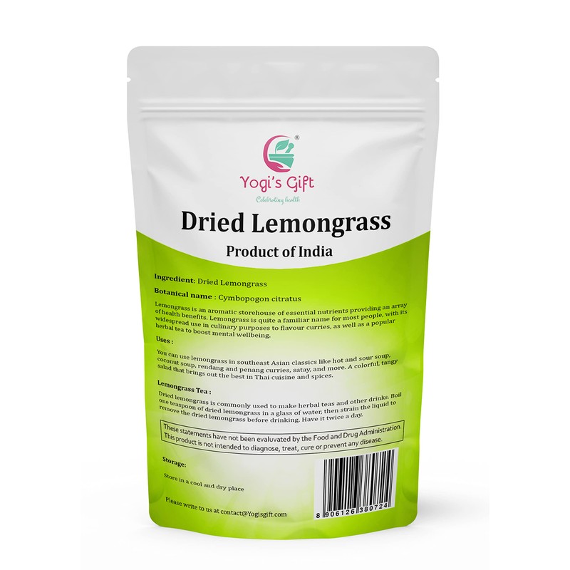 Dried Lemongrass 1 LB | Cut and Sifted Loose Leaf