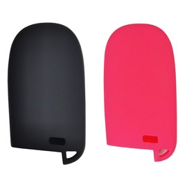 REPROTECTING Silicone Rubber Key Fob Cover Compatible with 2011-2021 Chrysler 200 300 Dodge Challenger Charger Dart Durango Journey Fiat 500 L X Jeep Cherokee Compass Grand Renegade Ram 1500 2500 3500