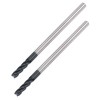 sourcing map Square Nose End Mill, 4mm Tip Dia Solid