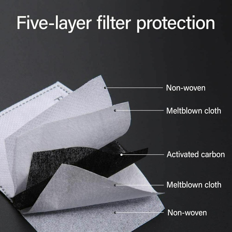 Air Filter (5pcs) PM2.5 Filter 5 Layer Face Mask Filter