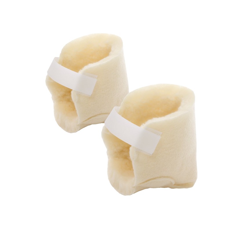 Essential Medical Supply Sheepette Heel Protectors with Hook and Loop