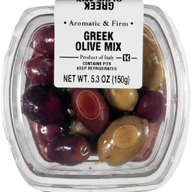 Fresh Pack Greek Unpitted Olive Mix, 5.3 oz, 12 Pack