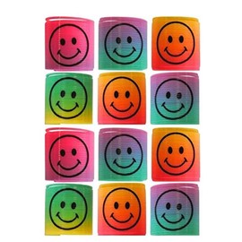 Fat-catz-copy-catz Mini Rainbow Smiley Springs Toys Retro Party Bag Fillers For Kids (24x mini springs)
