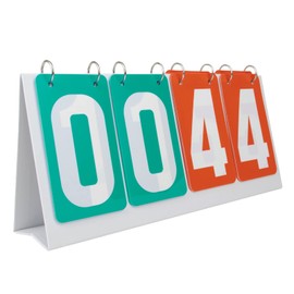 TopTie 4-Digital Portable Score Keeper PVC Flip Scoreboard for College Softball Game (Green VS Red Card)