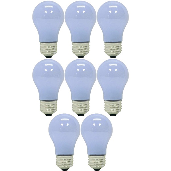 GE Lighting 40-Watt; 260-Lumens 1.4 Year Life Reveal Ceiling Fan Frost A15 Light Bulbs (8 Bulbs)