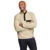 Eddie Bauer Men's Chutes Mock Neck Fleece, Ecru, Large