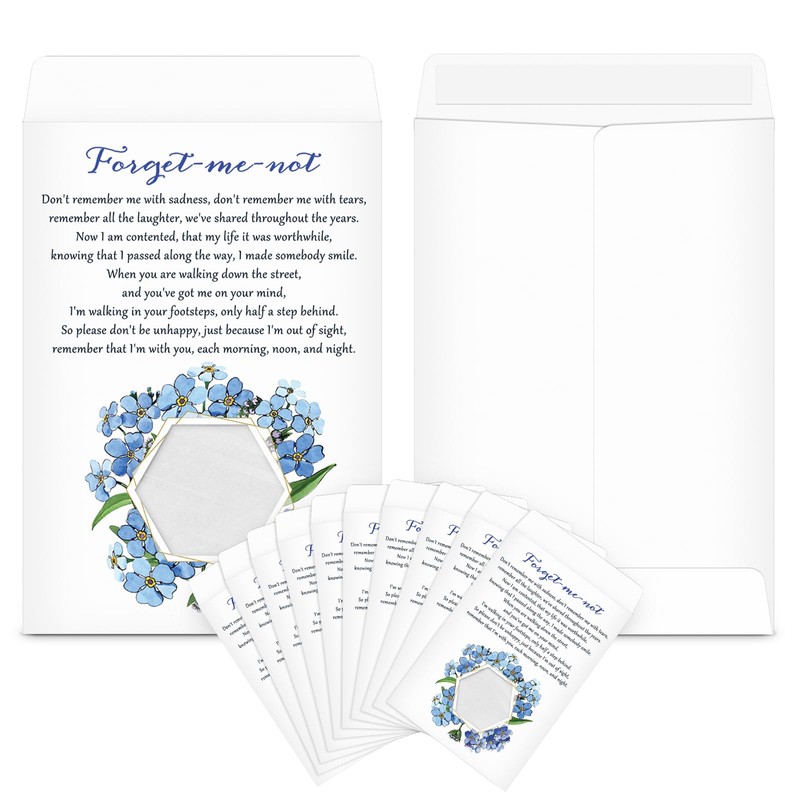 Humyoun 100 Pcs Forget Me Not Seed Mini Envelopes with