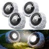 Vcdsoy Solar Powered Rock Lights Outdoor- 4 Pack Super Bright