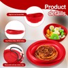 4 Pcs Adaptive Spill Proof Scoop Plates and Bowls with