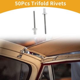 Partuto 50 Pcs Dome Head Closed Sealing Rivets 4mm Grip Diameter 10mm Grip Length 8mm Aluminum Alloy Iron Silver Tone