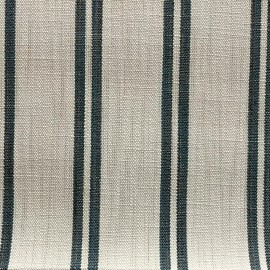 PERENNIALS INDOOR OUTDOOR  FABRIC PERFORMANCE RACING STRIPE CERULEAN BY THE YARD