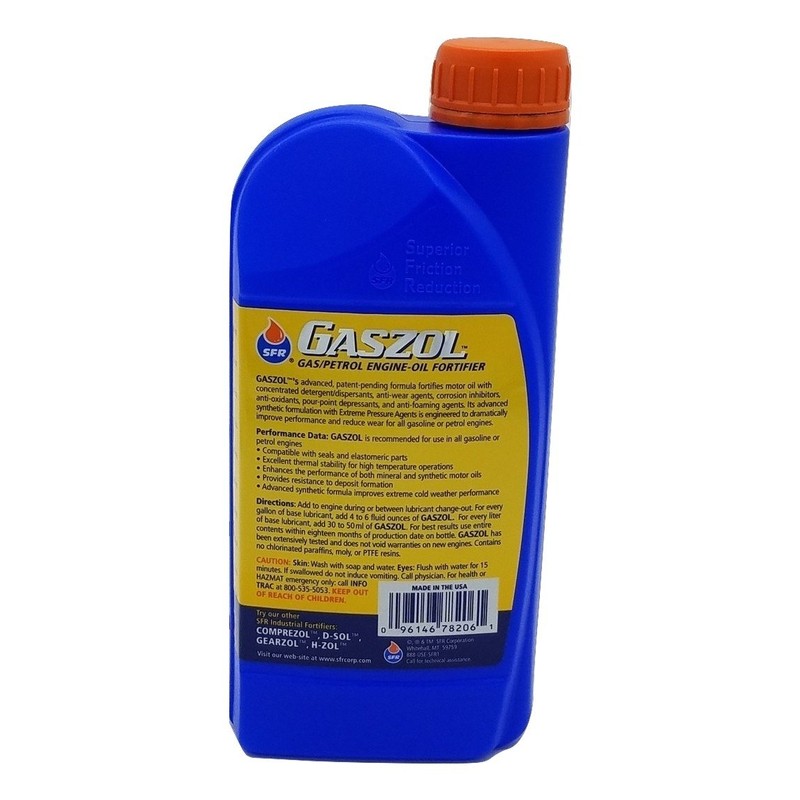 SFR Gaszol Gas Engine Oil Fortifier 1 Quart Bottle