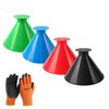 TATAPO 4 Pack Magical Ice Scrapers for Car Windshield, Round