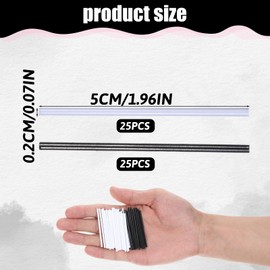 50pcs Guitar Fretboard Side Dot Music Instrument Inlay Dots for Bass and Guitar, 50x2 mm, Black/White, Performance Accessory for Beginners