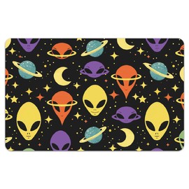 Peacoblue Bank Card Sticker Alien Credit Debit Card Custom Skin Cover Protector, 4 Styles Waterproof Scratch-Proof and Attractive Decal for Most Popular EBT Transportation Key Card