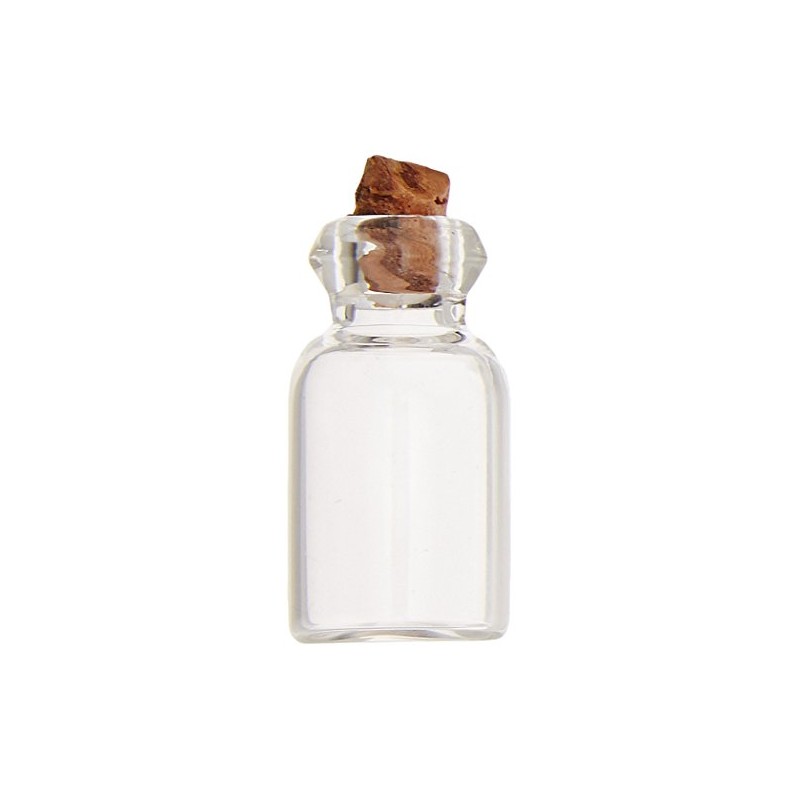 Darice, Timeless Miniature, 4 Piece Spice Bottles with Cork Plugs,