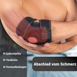 Adjustable Elbow Brace - Elbow Bandage for Tennis Elbow and Tendonitis - Elbow Support with Velcro Fastening for Strength Sports