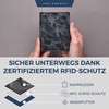 VON HEESEN® Men's Leather Wallet with Coin Compartment and RFID