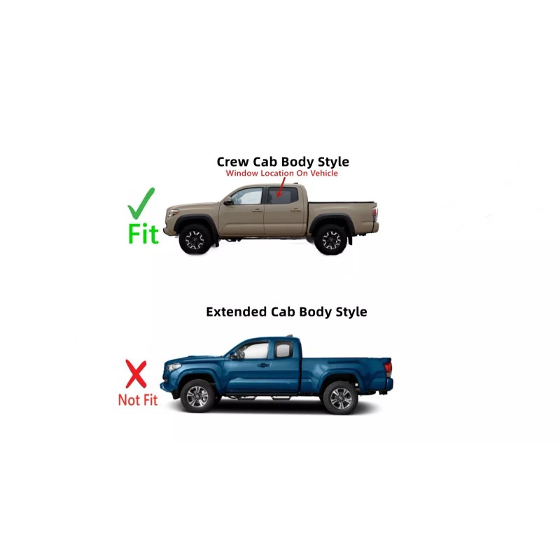 NAGD Fits 16-23 Toyota Tacoma Pickup 4D Crew Cab Driver