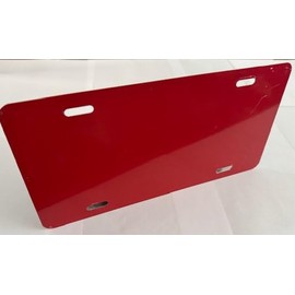 0.040 Blank Red Glossy 6" x 12" Aluminum License Plate for Auto or Truck